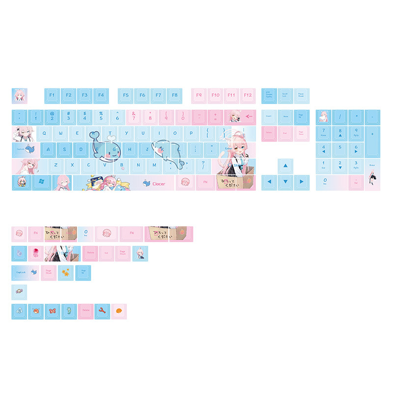 PBT keycaps za mehaničke tipkovnice, tema Little Bird Starry Sky, originalni profil visine, sublimacijsko tiskanje, kompatibilno s Maicong tipkovnicom.