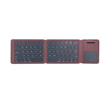 Tastatură Bluetooth pliabilă în trei părți, cu touchpad, dual-mode, ușoară și subțire, tastatură portabilă de birou pentru calculatoare
