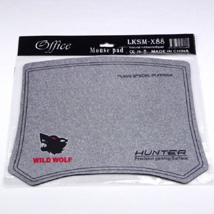 X88 Wolf мишка подложка, миеща се, голяма игрова подложка за мишка, 250 × 300 × 2 мм, естествен каучук