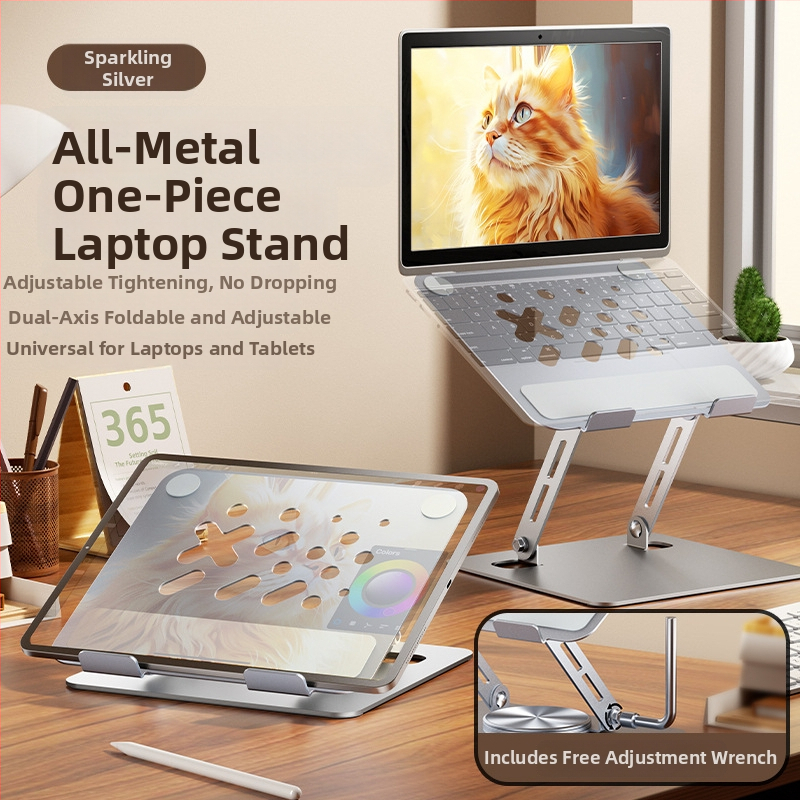 MAGICS Q21 Celokovový 360° otočný držiak na tablet a notebook s chladením, prenosný stolný stojan