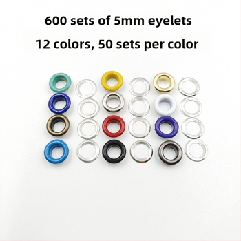 Xinghu 600 τεμάχια σετ εργαλείων με οπές 5 mm χαλκού για παπούτσια, σκηνές, καπέλα, ζώνες και σακίδια