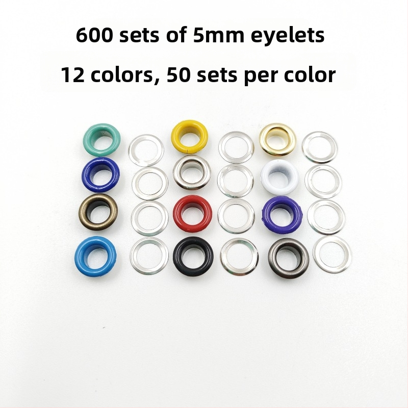 Xinghu 600 τεμάχια σετ εργαλείων με οπές 5 mm χαλκού για παπούτσια, σκηνές, καπέλα, ζώνες και σακίδια