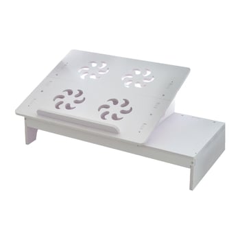 Suport pentru laptop cu două etaje și găuri de ventilație – organizator modern pentru birou