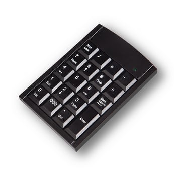Цифрова клавиатура с USB, нумпад с 17/18/19/20 бутона, ергономичен дизайн, PS/2 съвместим, 3500 dpi, компактни размери 128×88×13 мм, кабел 1.25 м