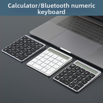 Tastatură numerică Bluetooth cu afișaj, funcție de calculator, reîncărcabilă, tastatură pentru introducerea parolelor, universală pentru telefoane și tablete