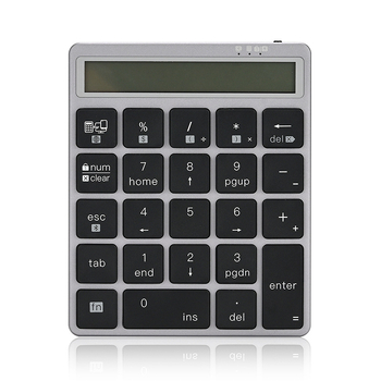 Tastatură numerică Bluetooth cu afișaj, funcție de calculator, reîncărcabilă, tastatură pentru introducerea parolelor, universală pentru telefoane și tablete