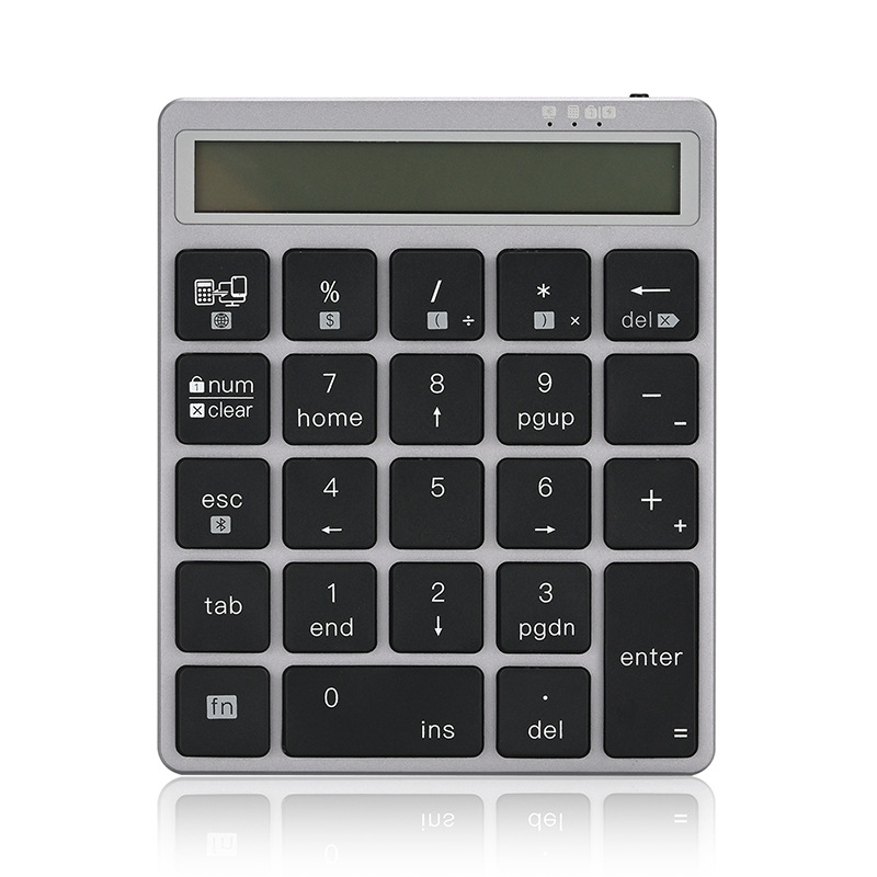 Tastatură numerică Bluetooth cu afișaj, funcție de calculator, reîncărcabilă, tastatură pentru introducerea parolelor, universală pentru telefoane și tablete