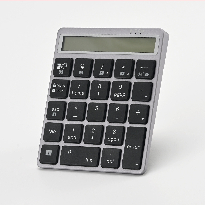 Tastatură numerică Bluetooth cu afișaj, funcție de calculator, reîncărcabilă, tastatură pentru introducerea parolelor, universală pentru telefoane și tablete