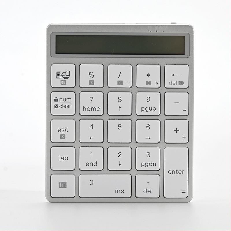Tastatură numerică Bluetooth cu afișaj, funcție de calculator, reîncărcabilă, tastatură pentru introducerea parolelor, universală pentru telefoane și tablete