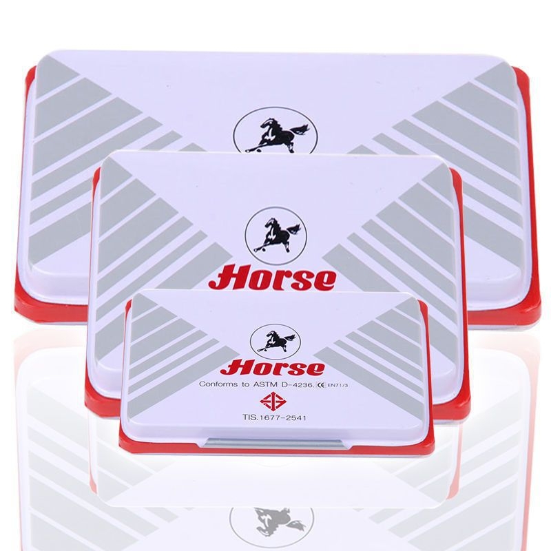 Tampon de ștampilă marca Horse, capac pentru caseta de cerneală și platformă de ștampilare, cerneală cu uscare rapidă