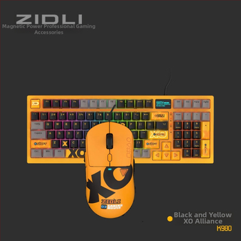 ZIDLI magnetická mechanická klávesnica, myš a slúchadlá XO K980 – prémiové herné vybavenie