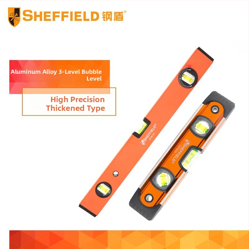 Steel Shield S078218 vysoká presnosť, hrubší I-tvarový úrovňový meradlo, ťažký boxový typ