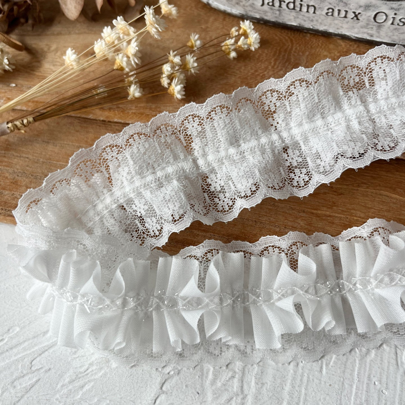 4,5 cm Visoko kvalitetna bijela čipkasta traka za DIY dodatke, ručno izrađena čelenka za kosu Lolita, ukras