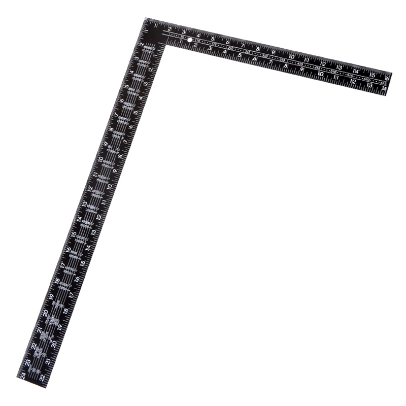 Tanko legirano čelično kutna mjernica, L-oblik, 90°, stolarski kvadrat 400×600 mm, visoka preciznost