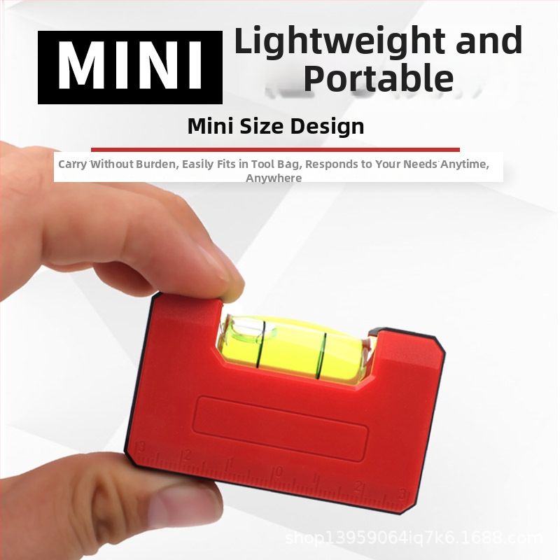 Prenosný mini nivelačný pravítok 65 mm, vysoká presnosť, magnetická meracia pravítka
