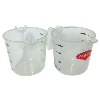 Plastična mjerna šalica s držačem, velika zapremina 350 ml, s oznakama, za pečenje, prehrambene kvalitete
