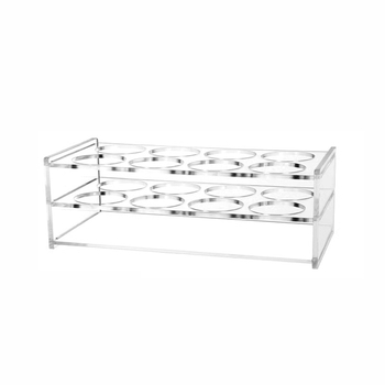 Plexi üveg centrifugális cső- és próbacső tartó, sav- és lúgálló, tartós, 0.2/0.5/1.5/5/10/15/50/100 ml