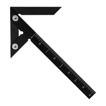 Aluminijski kutni mjerač s centriranim pozicioniranjem, trokuti 45°/90°, višenamjenski alat za drvetvarstvo i označivanje