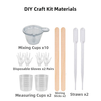 Detský silikónový stlačovací set s materiálmi na DIY z pryskyřice — ozdoby a hračky