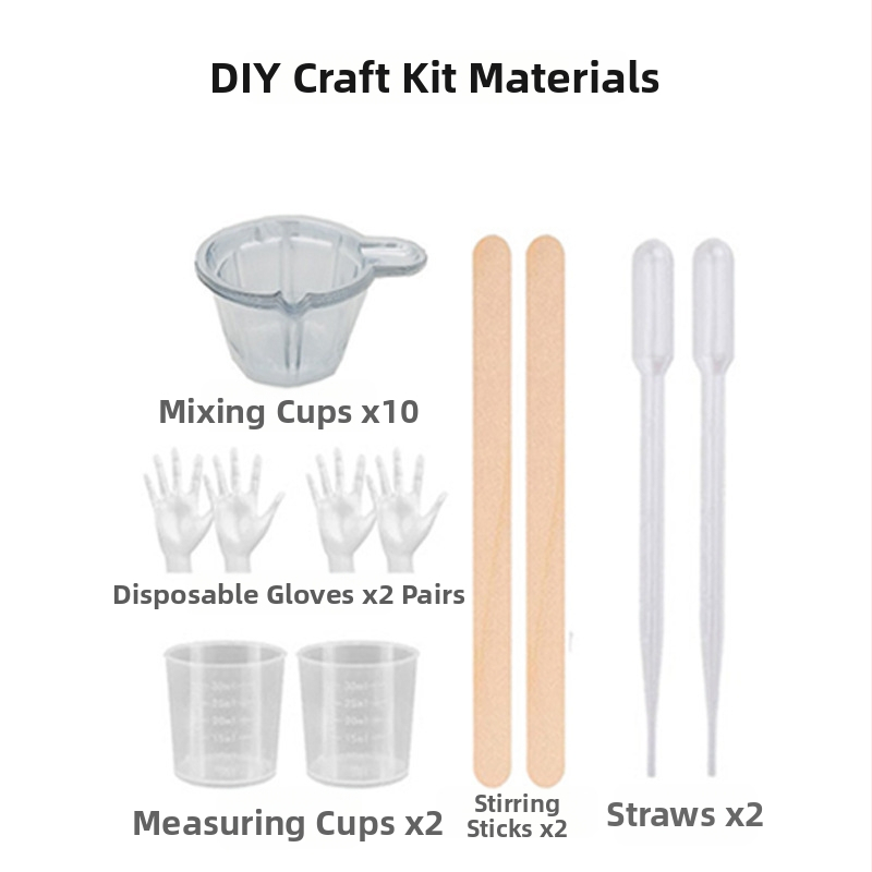 Detský silikónový stlačovací set s materiálmi na DIY z pryskyřice — ozdoby a hračky
