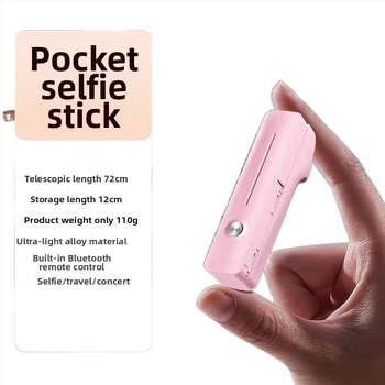 Mini selfie tyč s Bluetooth diaľkovým ovládaním – prenosný držiak na telefón, stabilizátor pre vonkajšie prenosy