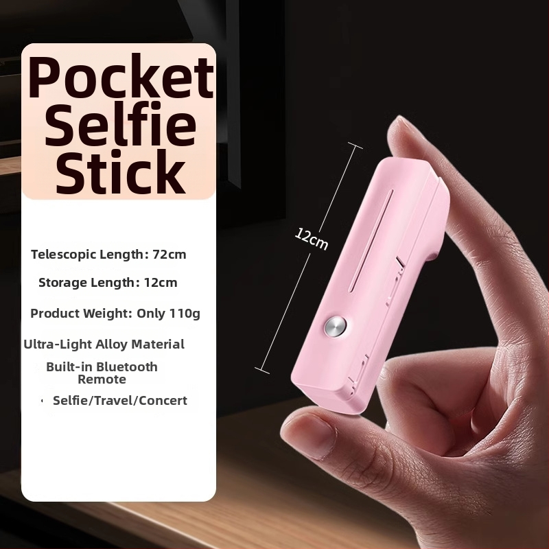 Mini selfie tyč s Bluetooth diaľkovým ovládaním – prenosný držiak na telefón, stabilizátor pre vonkajšie prenosy