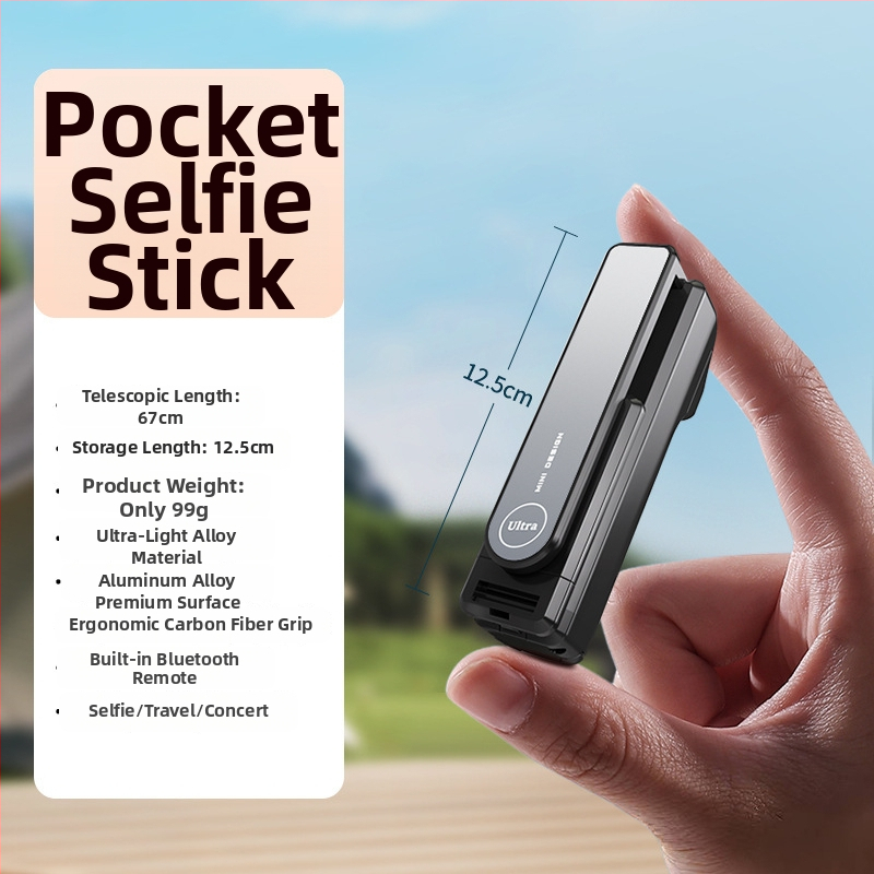 Mini selfie tyč s Bluetooth diaľkovým ovládaním – prenosný držiak na telefón, stabilizátor pre vonkajšie prenosy