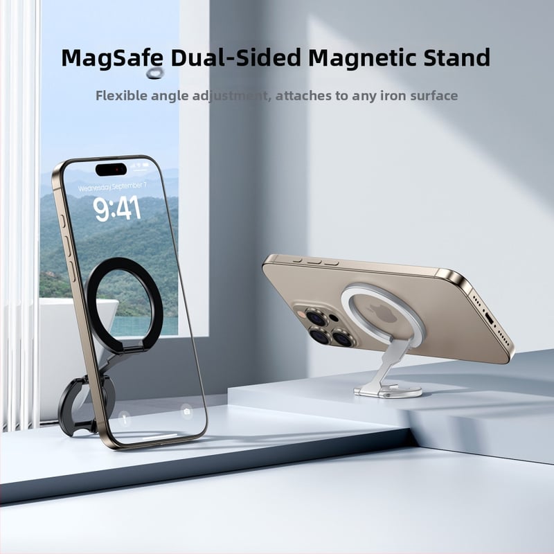 Dvojstranný MagSafe stojan na telefón, stolný, skladací, s veľmi silnými magnetmi