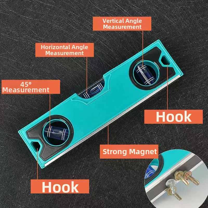15/20 cm mini prenášateľná vodováha s výkonným magnetom, vysoká presnosť pre domáce použitie