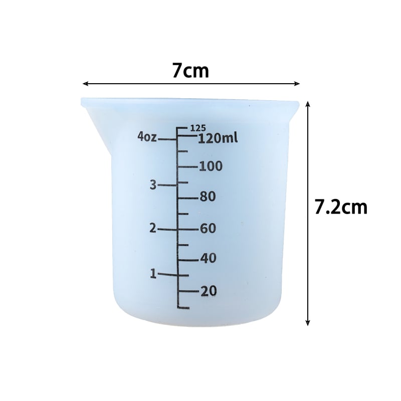 Silikonska mjerna šalica sa skalom 125 ml / 4 oz, za pečenje, debeća i otporna na visoke temperature, precizno mjerenje