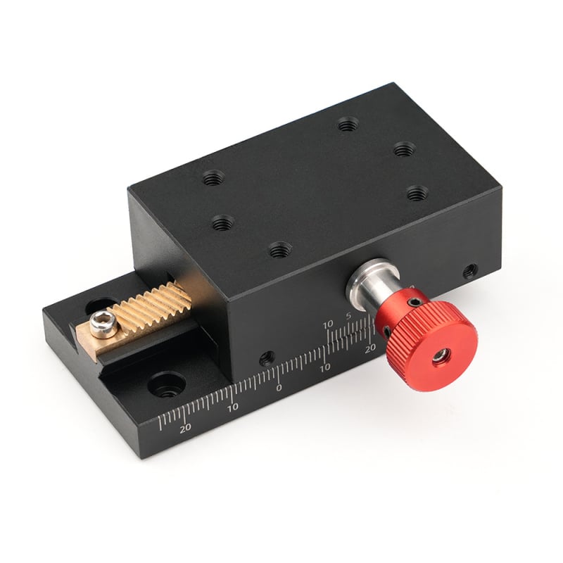 X-osi dovetail žljeb klizni stol, hod 40 mm, precizan zupčanik