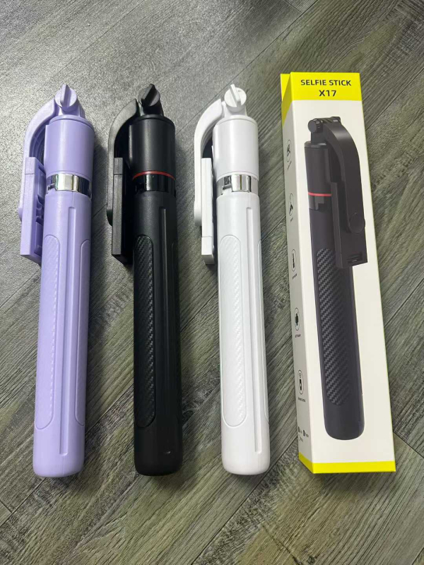 Νέο X17 Bluetooth μπαστούνι για σέλφι, επεκτειόμενο έως 1,7 μ., περιστροφή 360°, τρίποδο για δάπεδο για ζωντανές μεταδόσεις, φορητό εργαλείο φωτογράφισης
