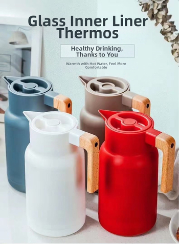 Termoska so skleneným vnútrom, na domáce použitie, izolácia 12–24 hodín, vhodná pre študentské internáty
