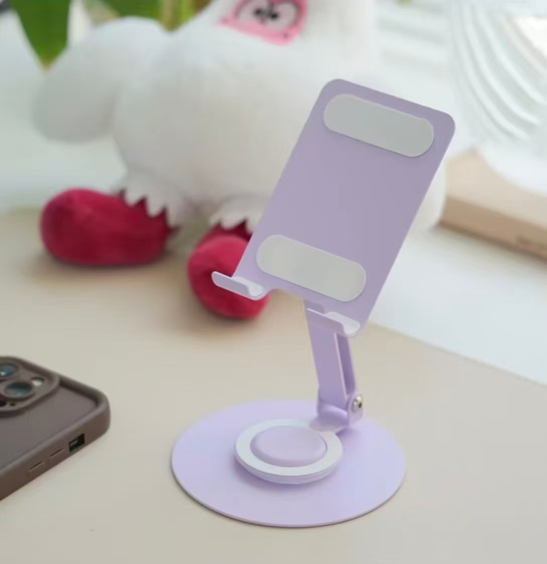 Metalni stolni držač za telefone i tablete, šaren, sklopiv i rotirajući, višenamjenski s prilagodljivim logom