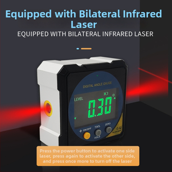 Laserový inclinometer s digitálnym displejom, magnetický infračervený merací nástroj pre stolárstvo a inžinierstvo