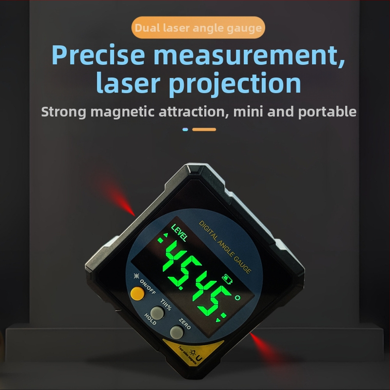 Laserový inclinometer s digitálnym displejom, magnetický infračervený merací nástroj pre stolárstvo a inžinierstvo