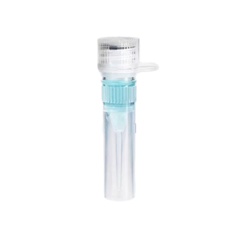 Egyszer használatos műanyag kriotubus kapussal és skálával, csavaros kupakkal, álló, zárt fagyasztócső, 0,5 ml
