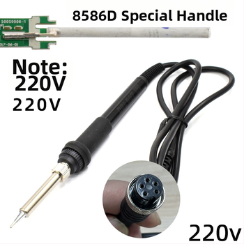8586D Stanica s horúcim vzduchom na opravy 220V, rukoväť so 5 otvorov a rukoväť pre spájkovací hrot s malou dierkou, konštantná teplota, stanica na desoldering a spájanie