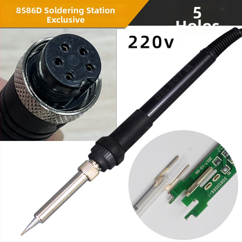 8586D Stanica s horúcim vzduchom na opravy 220V, rukoväť so 5 otvorov a rukoväť pre spájkovací hrot s malou dierkou, konštantná teplota, stanica na desoldering a spájanie