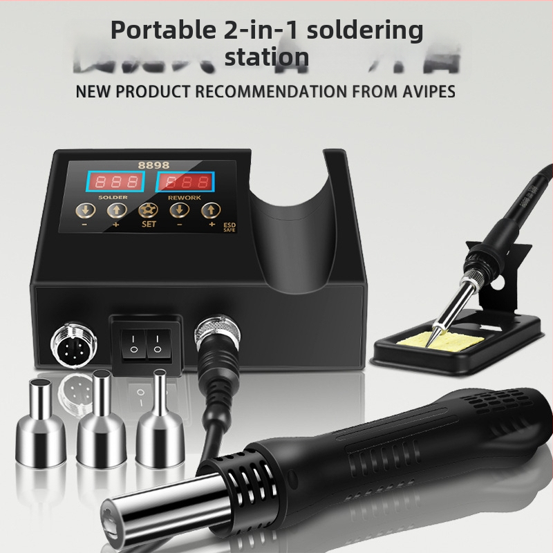 8586 Stanica na spájanie s horúcim vzduchom, 2‑v‑1 pre desoldering mobilných telefónov