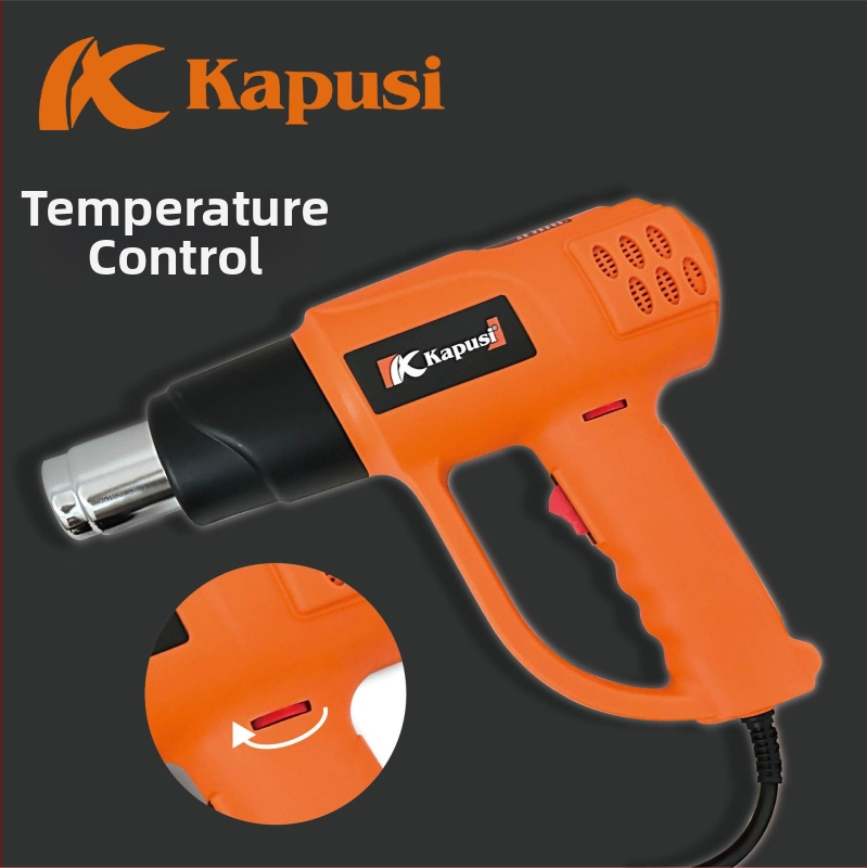 Kapusi regulovateľný horúci vzduchový pištoľ s nastaviteľnou teplotou, konštantná teplota, 2000W, na tepelné zmršťovanie fólií a nalepovanie auta