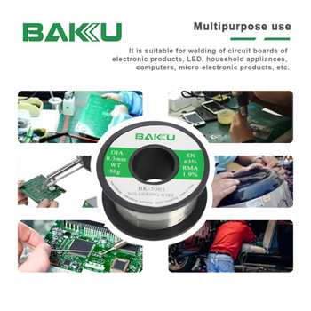 Baku BK-5003 žica za lemljenje 0.3/0.5/0.6/0.8 mm za popravak mobilnih telefona BGA IC, SMD žica za lemljenje