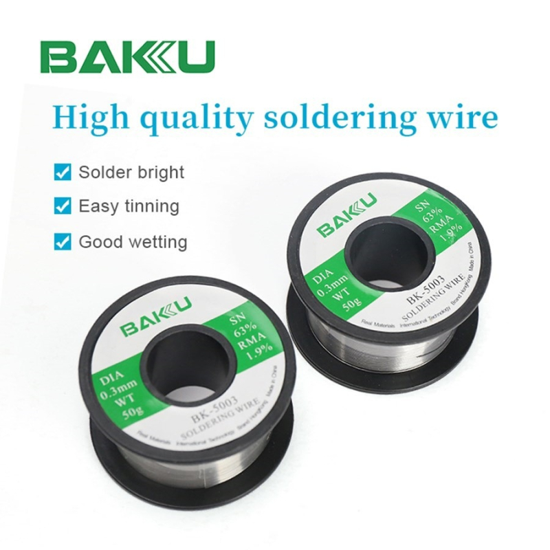 Baku BK-5003 žica za lemljenje 0.3/0.5/0.6/0.8 mm za popravak mobilnih telefona BGA IC, SMD žica za lemljenje