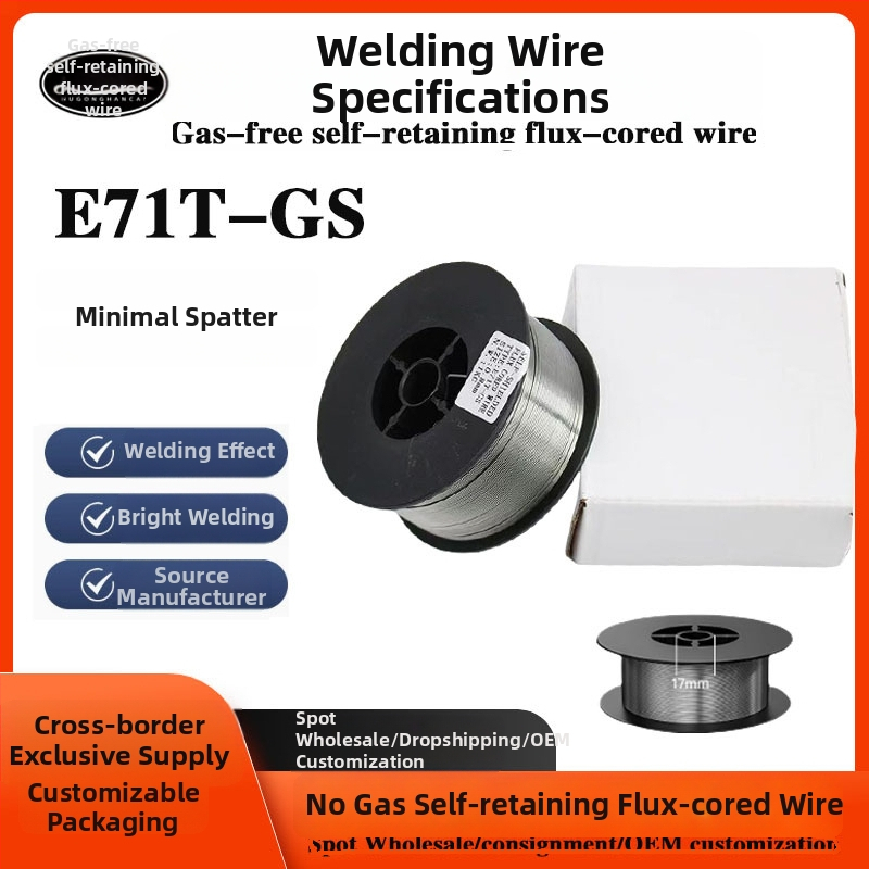 E71T-GS0.8 Bezgasová samoochranná flux-core zváracia šnúra, priemer 1.0 mm, 1 kg malý kotúč