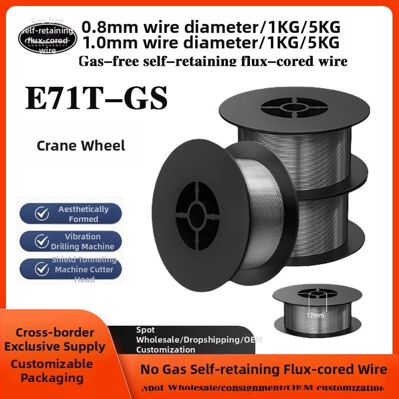 E71T-GS0.8 Bezgasová samoochranná flux-core zváracia šnúra, priemer 1.0 mm, 1 kg malý kotúč