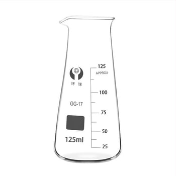 Univerzálny trojuholníkový laboratórny pohár, 125/250/500 ml, hrubé sklo, priehľadný, so stupnicou, kužeľové ústie