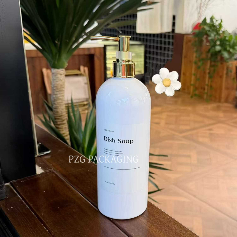1000 ml PET adagoló üveg pumpával – mosogatószerhez, tusfürdőhöz és samponhoz