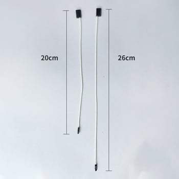 20 cm voskani konac, crno-bijeli, s jednim privjeskom, univerzalna šnura za etikete za torbe i odjeću, dodaci za odjeću