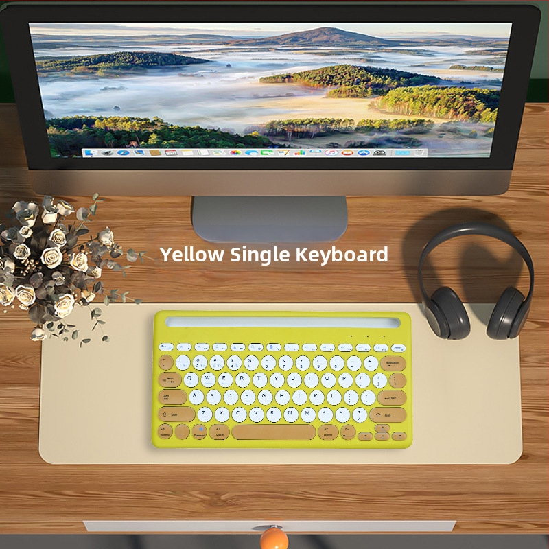 Bluetooth bezdrôtová klávesnica so slotom na karty, štvorkanálová konektivita, vhodná pre tablety, notebooky a smartfóny, štýlový dizajn