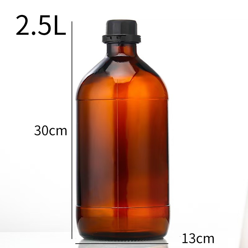 Barna fényvédett üveg reagensekhez, laboratóriumi üveg, vákuumos mintavételi üveg, vastagított üveg